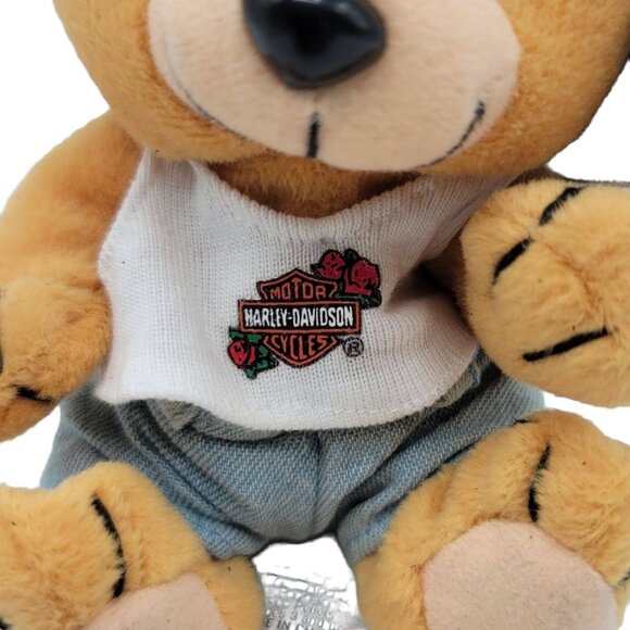 2/$15 Harley Davidson Bear Plush Brown 6" Tank Top Shorts Evo 1998 Hang Tag VTG - Picture 3 of 13
